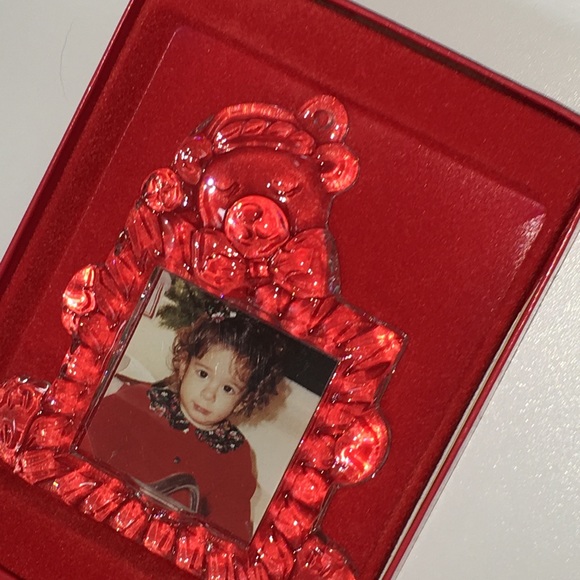 GORHAM BEAR ORNAMENT teddy picture frame CRYSTAL baby child photo holder… - Picture 4 of 5